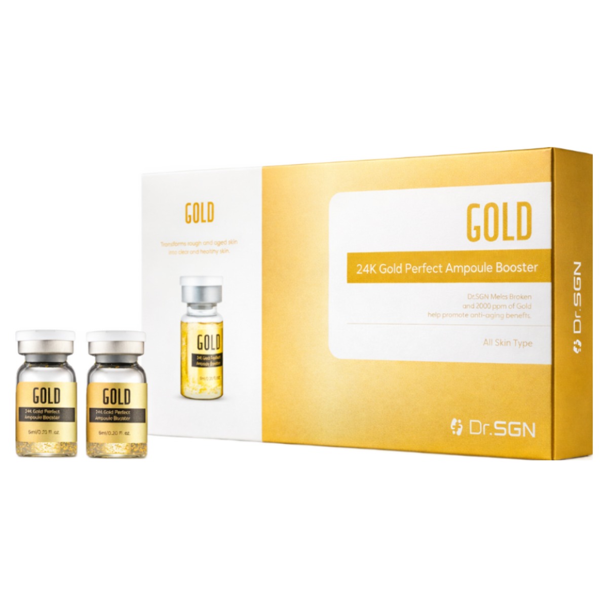 [에스지엔바이오] 닥터에스지엔 24K 골드 퍼펙트 앰플부스터 6ml x 10개입 Dr.SGN 24K Gold Ampoule Booster 148,500원