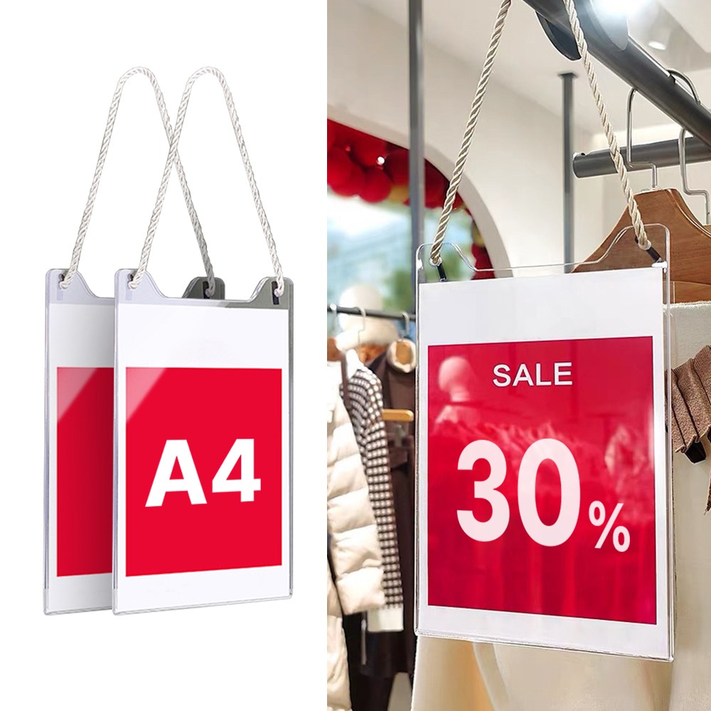 아모란나 아크릴 POP꽂이 걸이형 가격표 손잡이형 메뉴판, 2개 19,900원