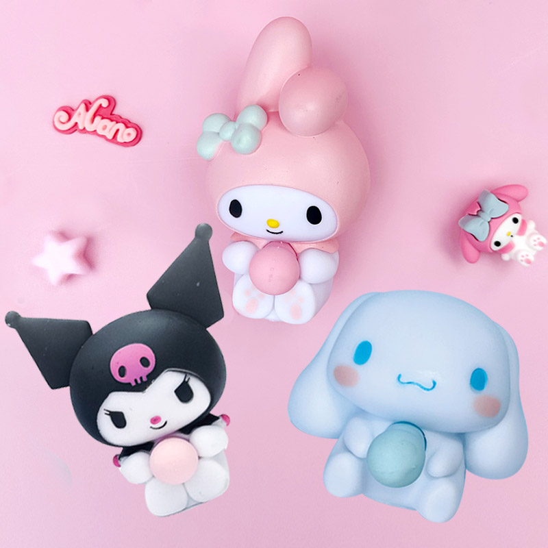 산리오 버블팝 풍선부는 시나모롤 +쿠로미 +마이멜로디 말랑이 3종 17,500원