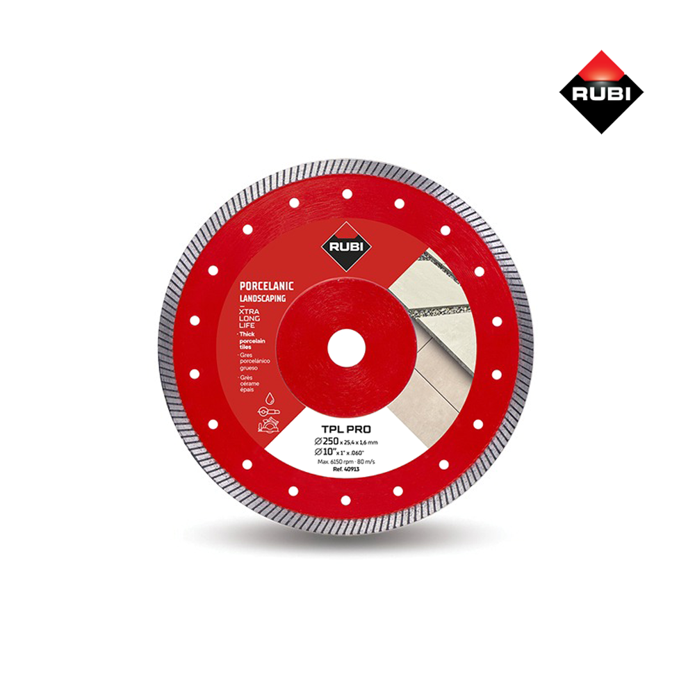 루비툴스 컷팅날 TPL250 EXT FOR 2CM SUPERPRO 10인치 습식 두꺼운 포세린 타일 재단용 40913, 1개 125,000원