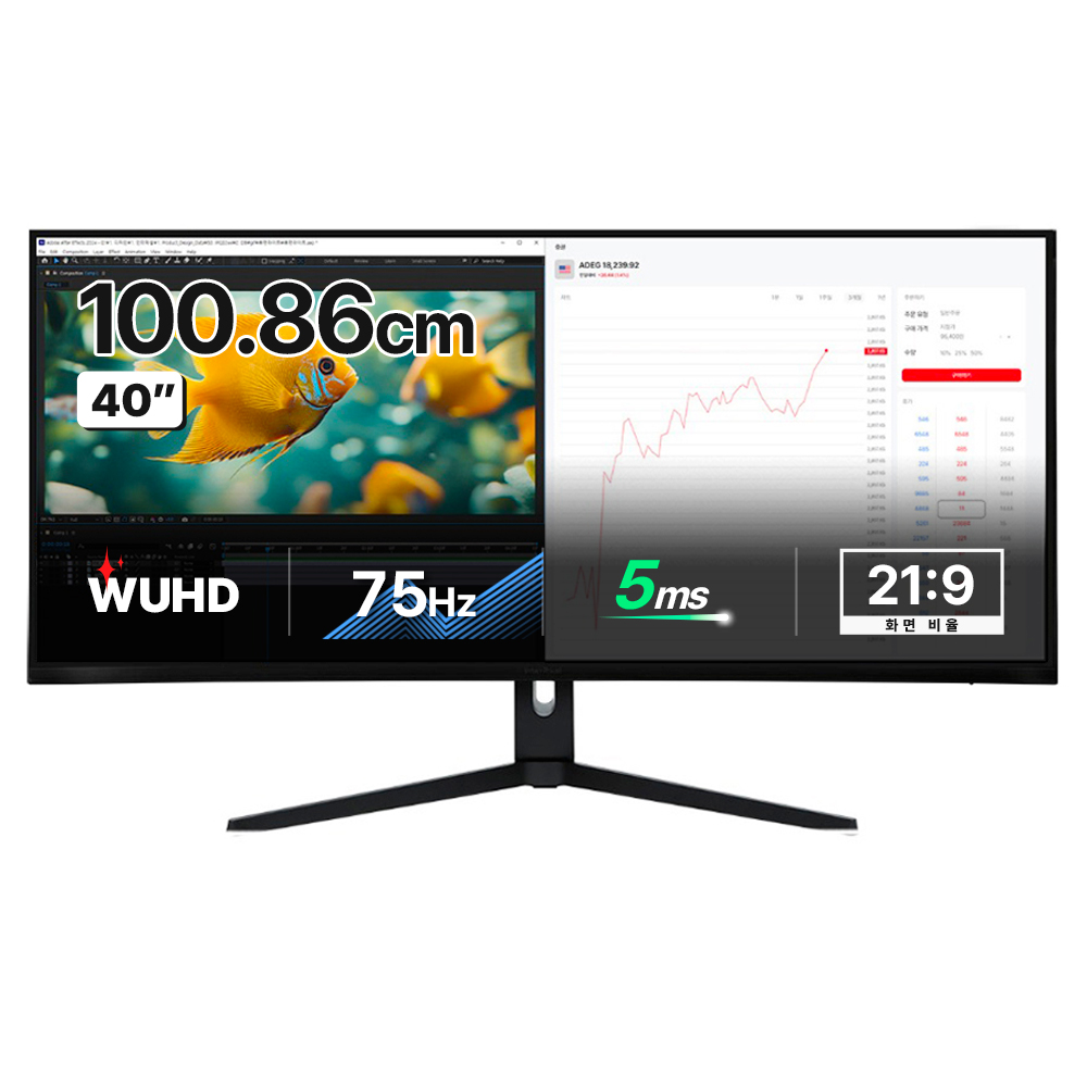 인터픽셀 5K WUHD NANO IPS 75Hz 높이조절 모니터 604,000원