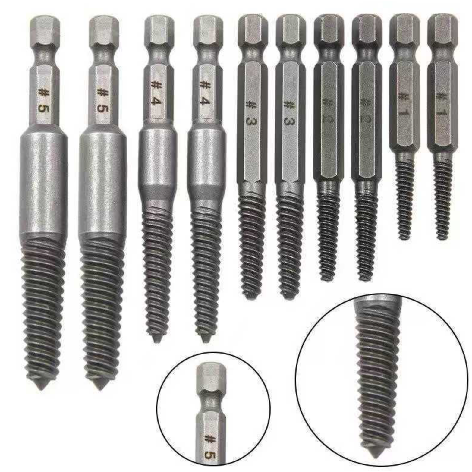 깨진 나사 제거 도구 10종 세트 역나사 스크류 추출기 고강도 손쉬운 제거, 10개 9,720원