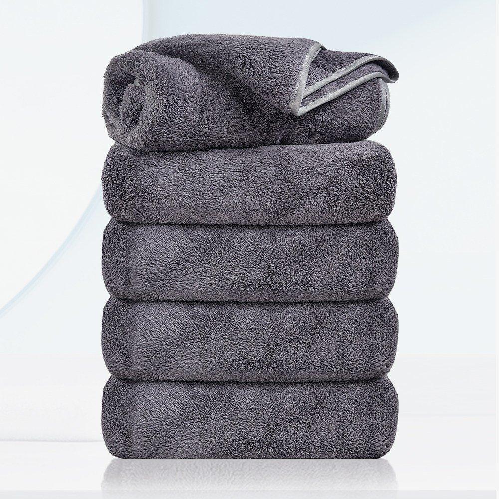 FASEN 수건 이탈리아 5성급 호텔수건 200수 코마사 타올 먼지없는수건, 그레이, 5개 20,900원