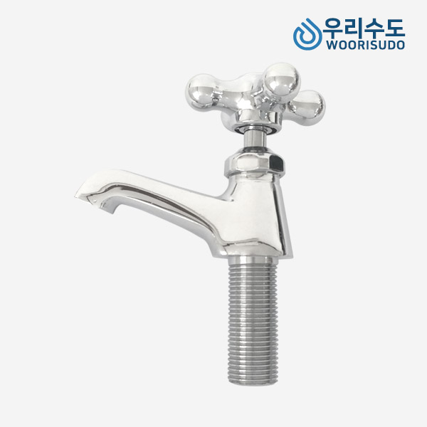 우리수도 십자 핸들 세로꼭지 세면대 세면기 수도꼭지, 1개 11,050원