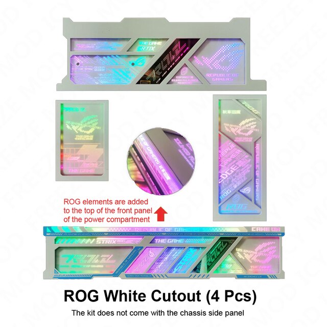 ROG Strix Helios 맞춤형 ARGB UV 레이저 각인 PC 케이스, ASUS GX601 섀시 개조 프라임 조명 패널, MOD Gabinete Shroud, 5 개 239,600원