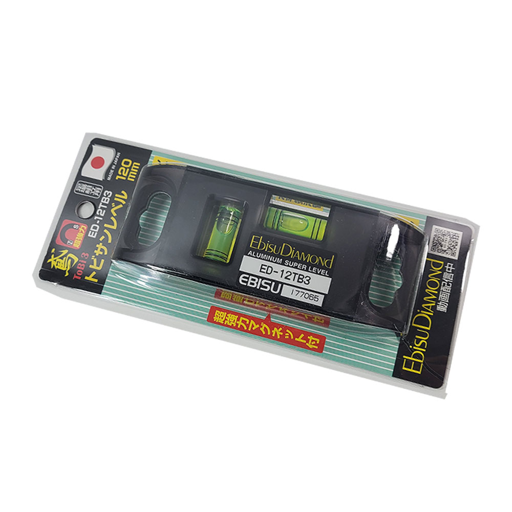 EBISU 에비수 수평기 토비레벨(강력자석/고리형/4선형기포관) ED-12TB3, 1개 25,910원