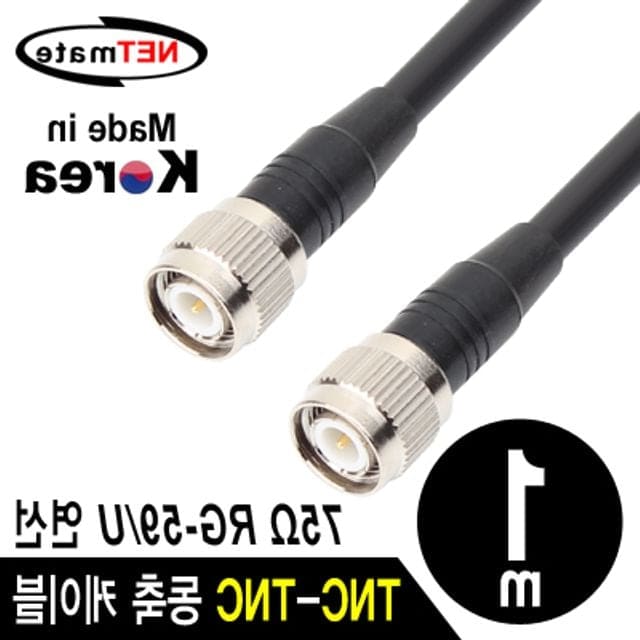 자재 강원전자 넷메이트 TNC-TNC 고주파 동축 케이블(주석도금 RG-59 연동선/6합/75ohm) 1m NMC-RG5901T 79000EA 1EA 21,180원