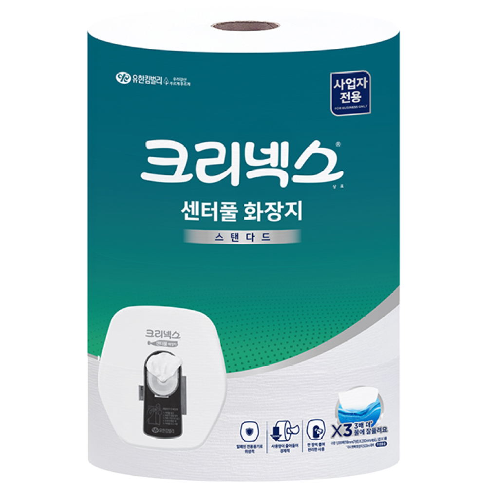 4534661 크리넥스 센터풀 스탠다드 980 물풀림휴지 3롤 점보롤 화장지, 1세트, 1000매 22,000원