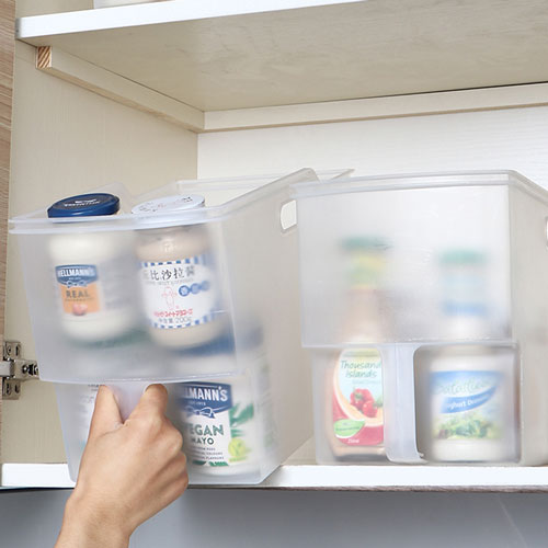 무타공마켓 손잡이 펜트리수납함 펜트리 수납 정리 리빙박스, 투명, 1개 8,590원