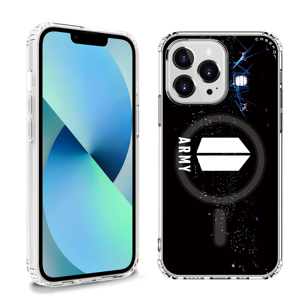 케이스포 BTS 아미 프린팅 맥세이프 에어엣지 클리어 쉴드 케이스 25,000원