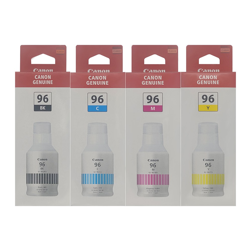 캐논 정품잉크 GI-96 BK C M Y 카트리지, 1개, 4색세트 GI-96 (검정+파랑+빨강+노랑) 140,670원