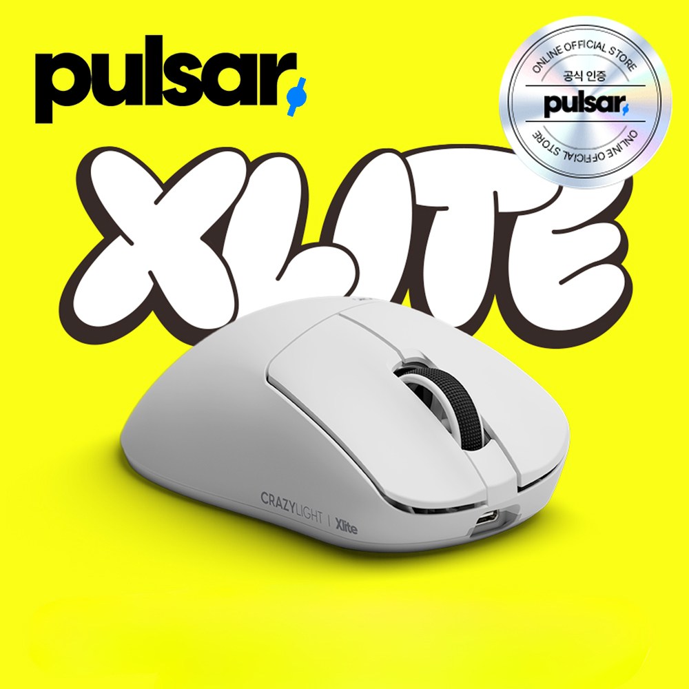 펄사 Xlite CrazyLight Medium 초경량 무선 게이밍 마우스 우유니화이트 149,000원