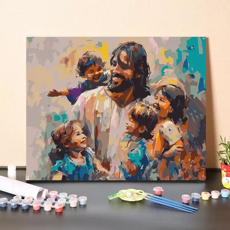 유화 diy 예수님 그림 페인팅 색칠하기 거실 쇼파뒤 액자 교회 그리스도 아이와 함께 29,800원