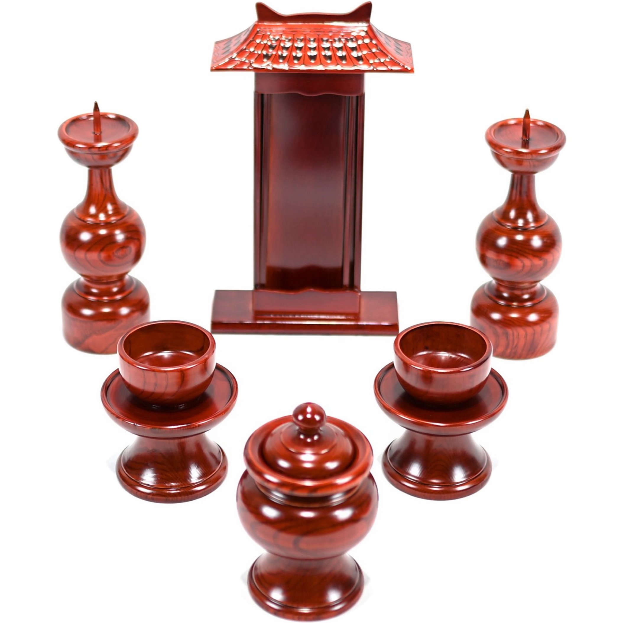 남원목기 국산 물푸레 향로세트, 1세트, 지방틀 + 촛대 2p + 술잔 2p + 잔대 2p + 향로 94,900원