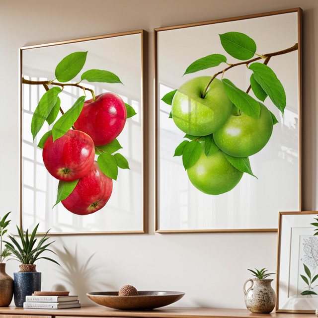 돈들어오는 회장님 사과 그림 캔버스 액자 금전운 재물운 성공운 거실 사무실 인테리어 액자 집들이 개업 선물, 유광골드 249,000원