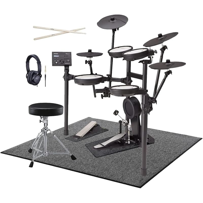 인기 No.1 Roland TD 시리즈 바로 사용할 수있는 액세서리 풀 옵션 세트 롤랜드 VDrums 전자 드럼 세트 드럼 세트 TD07KV, 3심벌 1,823,550원