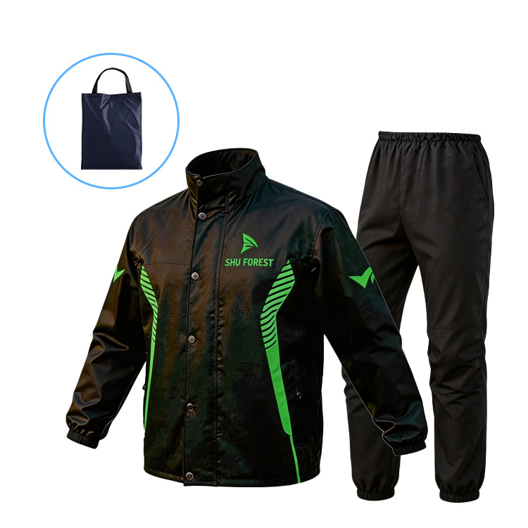 KIKOKO 방수 오토바이 우의 상하의 세트 초강력방수 배달우비, 그린 43,000원