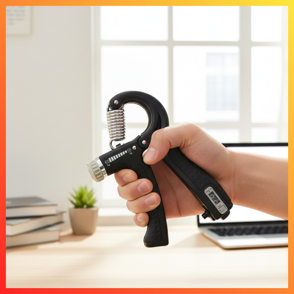 지크호 손 악력기 전자식 카운터 강도조절 남성용 여성, 1개, 순수리얼 블랙 16,900원