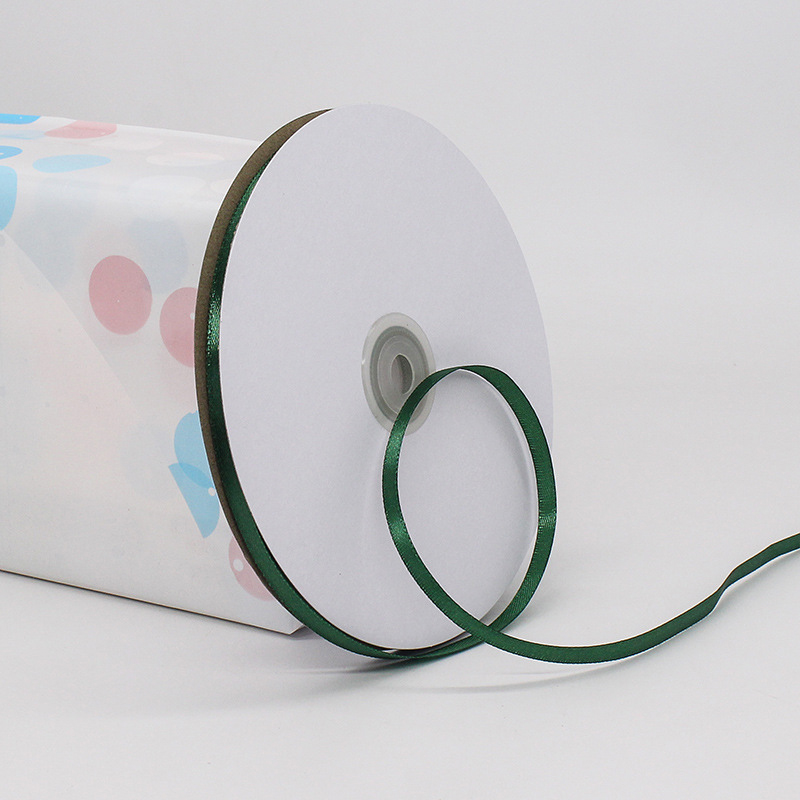 기본 새틴 공단 리본끈 6mm 90m, 49# 다크그린 7,800원