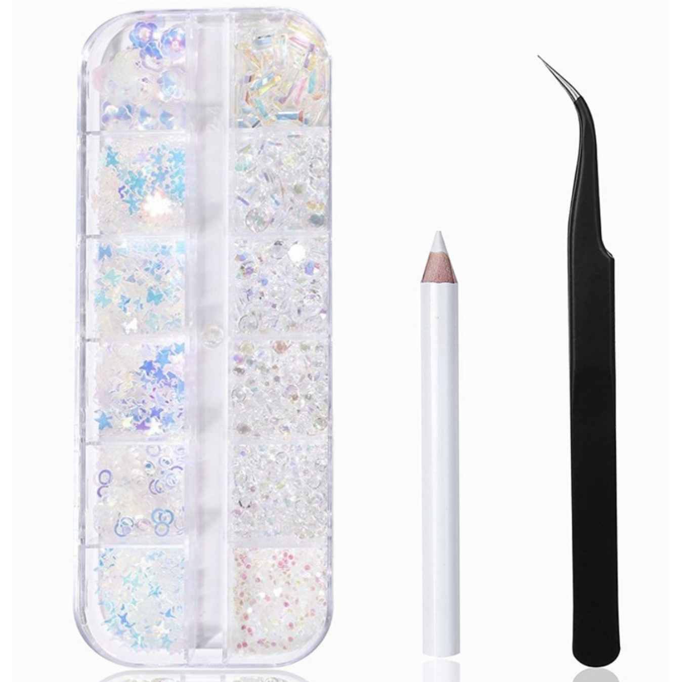 마이뷰티 [셀프 네일 세트] 혼합 네일 파츠+ 네일 핀셋 + 스톤피커 14,400원