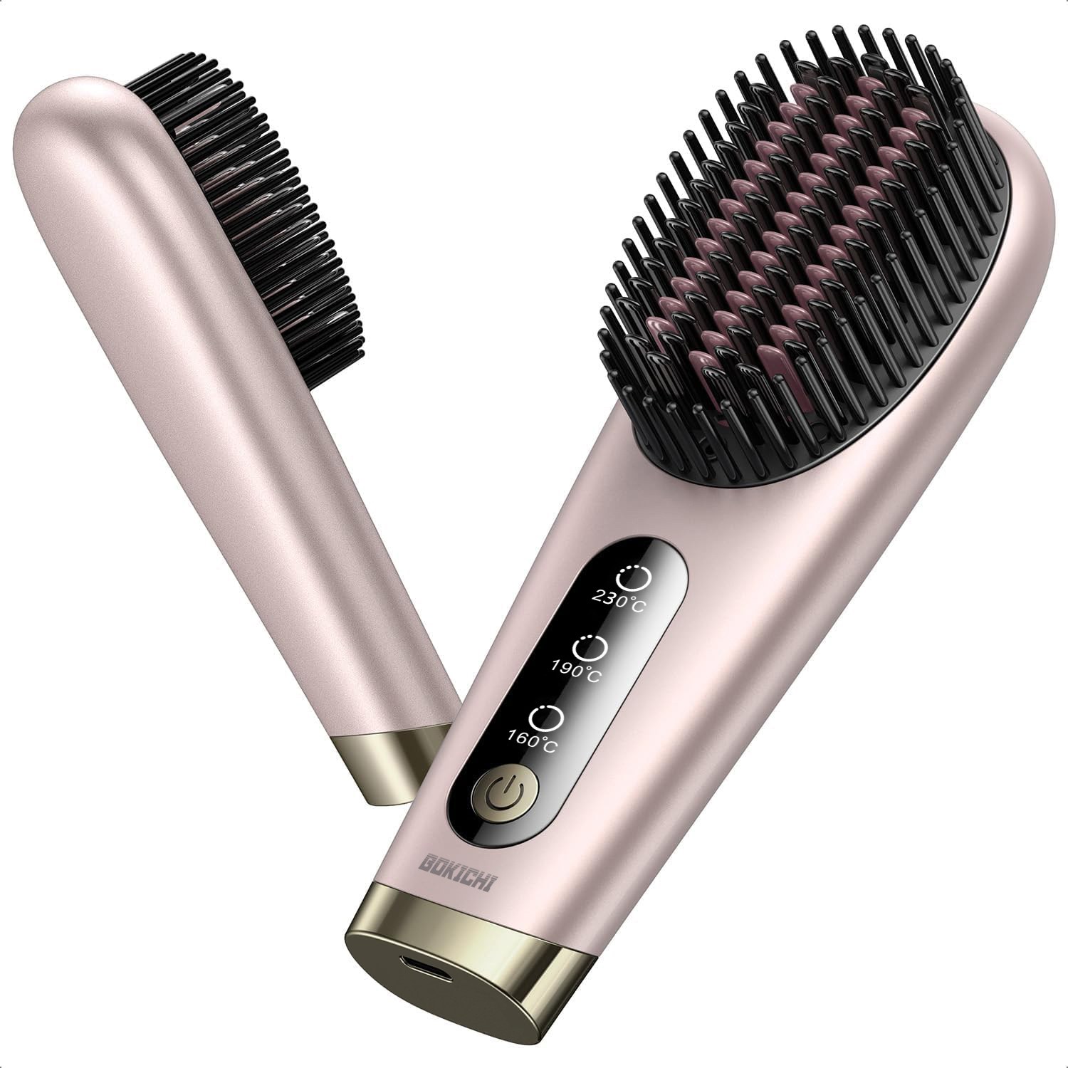 BOKICHI 무선 헤어 스타일러 브러쉬 매직기, 로즈핑크 63,000원