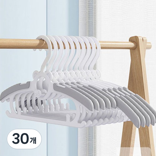 아카시아봉봉 아동용 4단계 길이조절 만능 논슬립 옷걸이, 그레이, 30개 14,530원