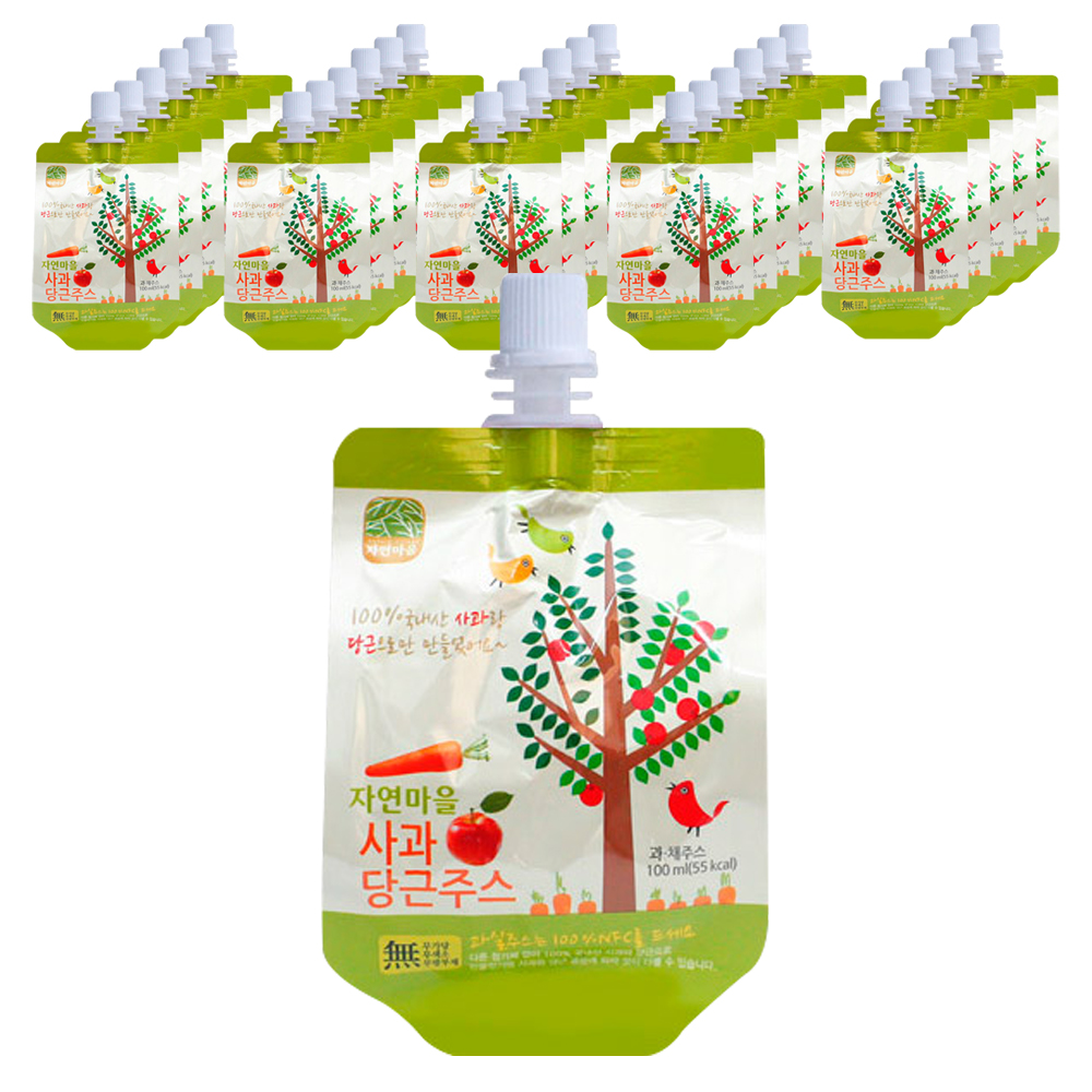 자연마을 프리미엄 사과당근주스, 100ml, 30개 29,800원