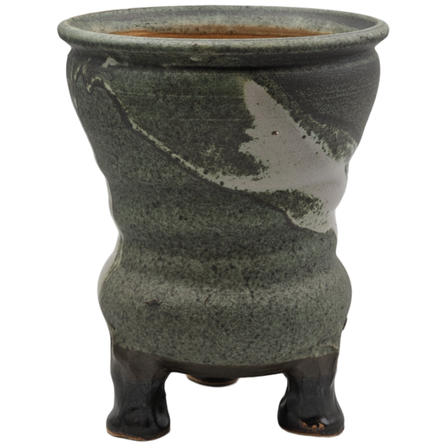 우암 수제화분 물레 원형 다리 롱분 2컬러 다육이 도자기 화분, 2번 카키 12,600원