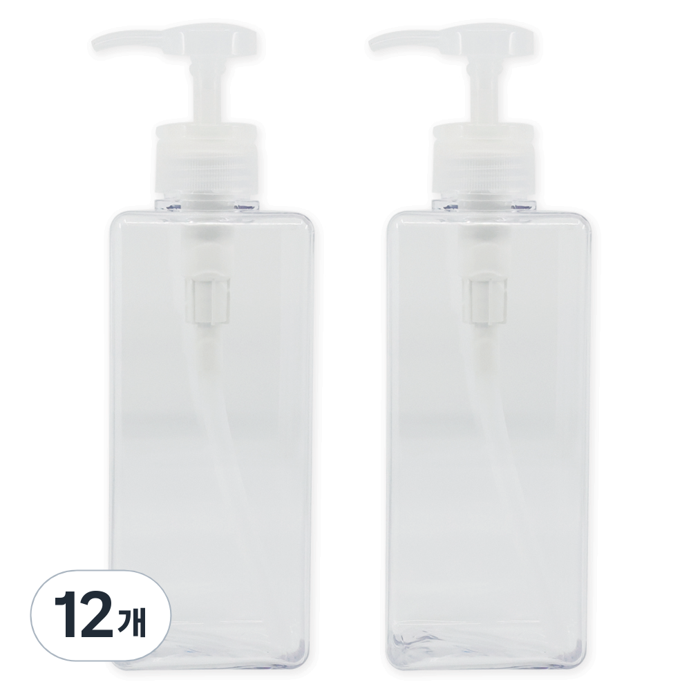 뉴앤룩 사각 리필용기 디스펜서 일반형 650ml, 01 투명, 12개 37,040원