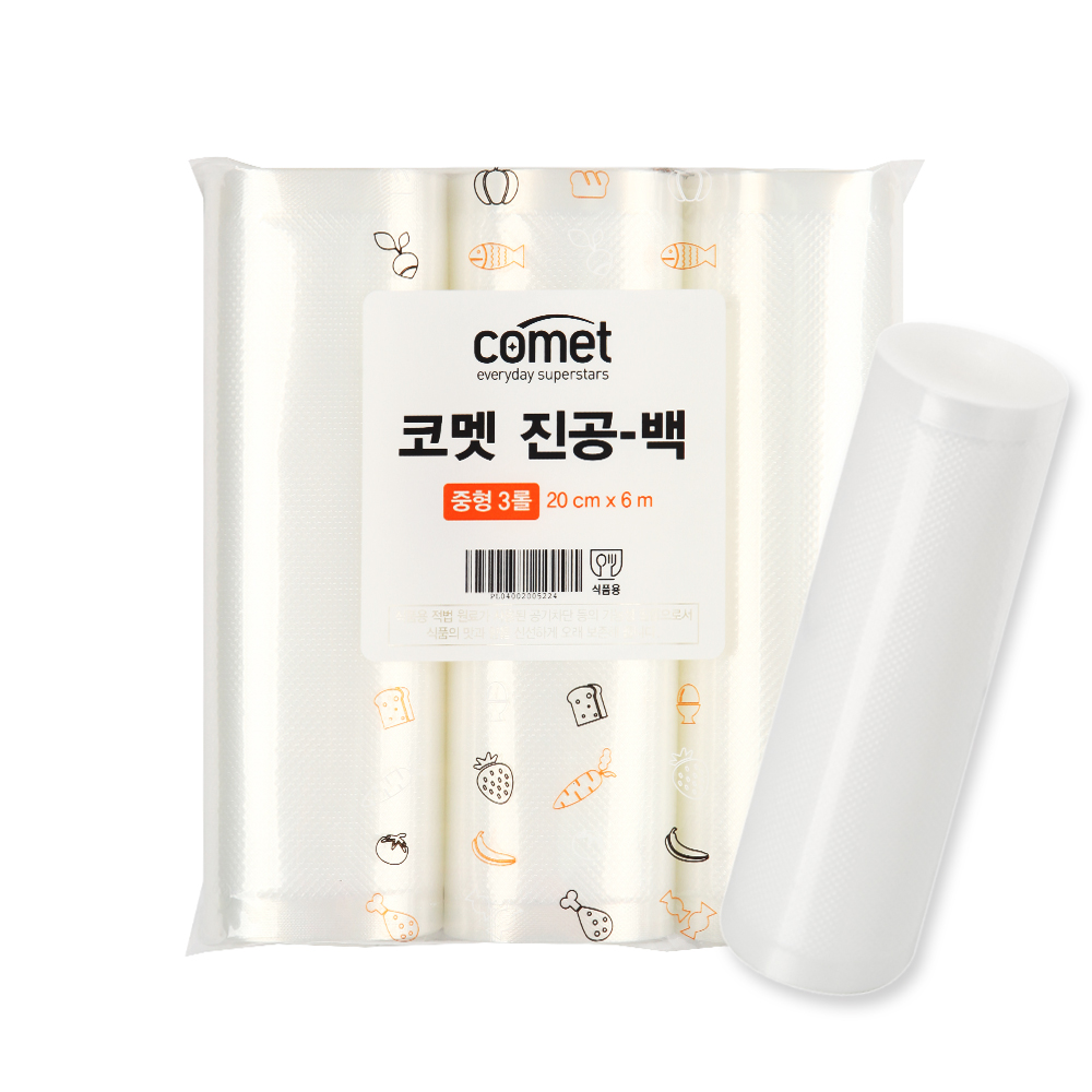 코멧 진공포장기용 비닐 롤타입 20cmx6m 3롤 8,360원