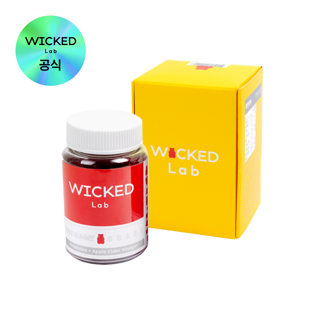 위키드랩 루비구미베어 애사비 프리바이오틱스 식물성 비건 젤리 1병, 1개, 177g 32,500원