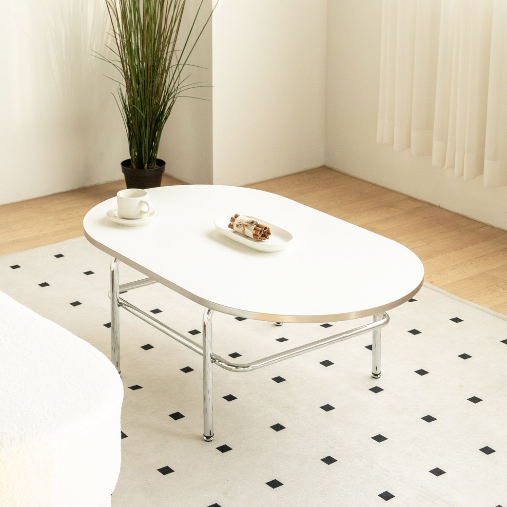 체리브 델리 미드센추리 협탁 화이트 철제 거실 소파 테이블 77,500원