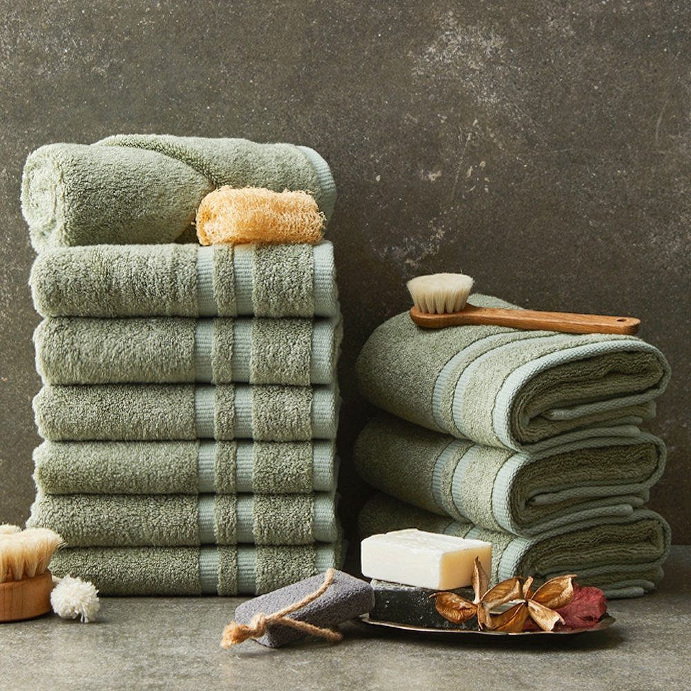 소프트터치 호텔수건 190g 뱀부얀, 올리브, 10개 36,000원