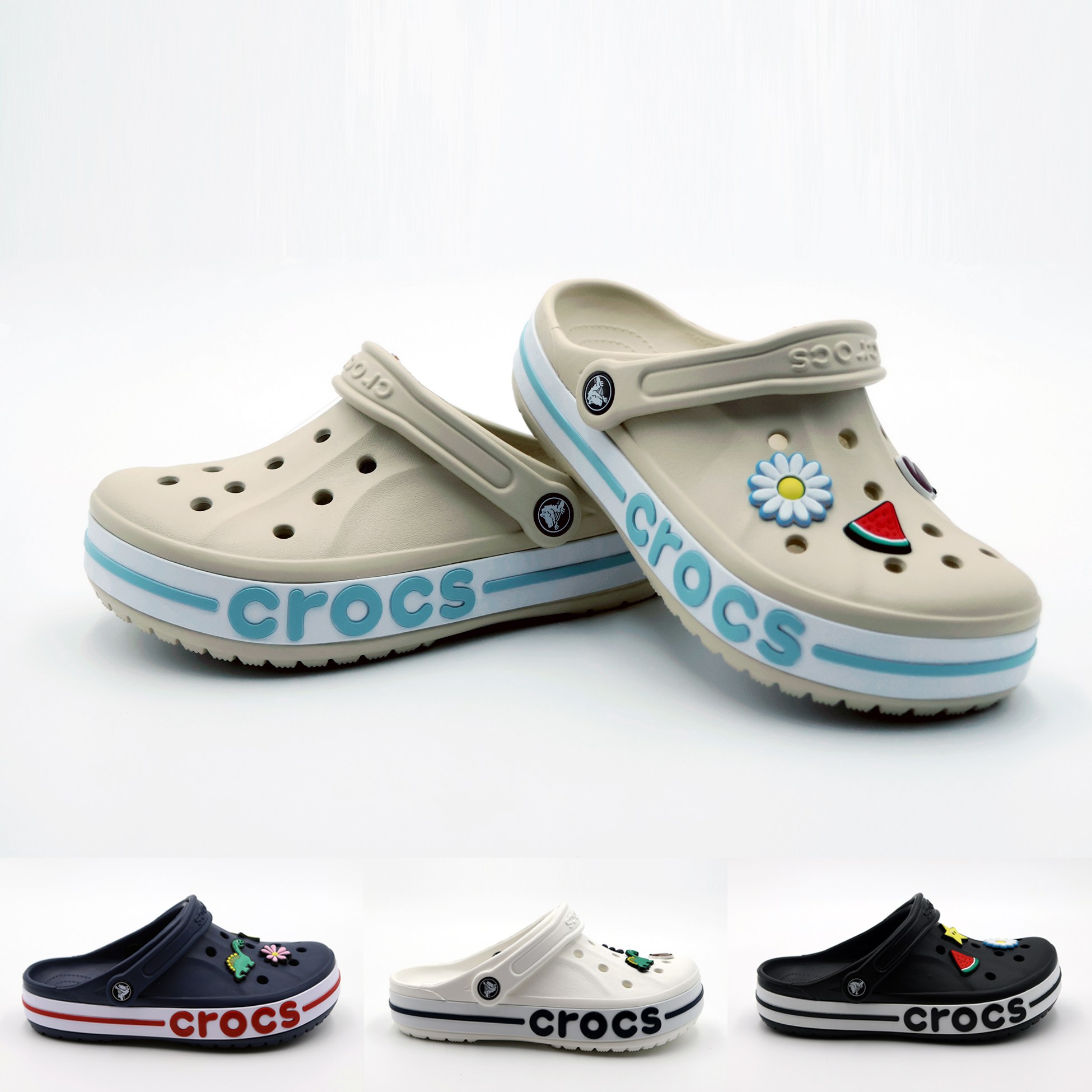국내매장 정품 크록스 남여공용 바야밴드 클로그 샌들 슬리퍼 + 액세서리 3개 56,900원