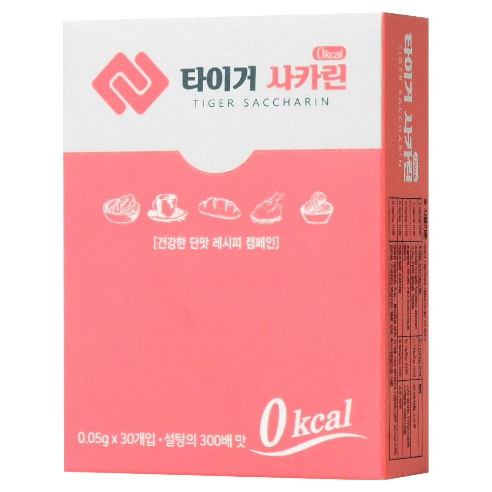 [본사판매] 국내산100% 타이거 사카린 파는 곳 팜펄슈가 포도당효소처리스테비아 흑설탕 대신 혈당제로, 50mg, 30개 5,890원