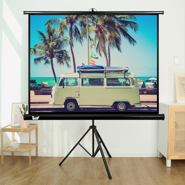 (태리) 빔프로젝터 스크린 삼각대 일체형 스탠드 유압 빔스크린 족자 가정용 캠핑용 휴대용 228.6cm(90인치) 89,000원