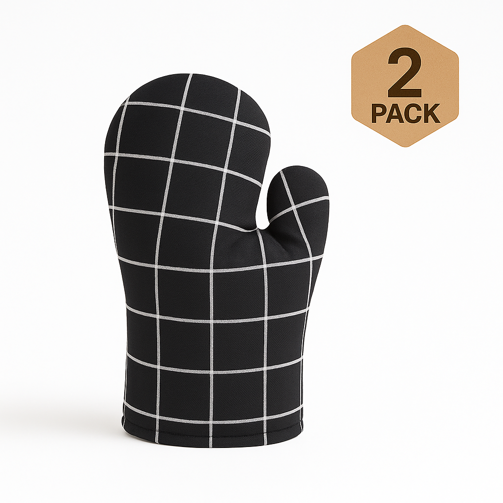 마음담은 체크 주방 오븐 장갑, 2개, 블랙 11,900원