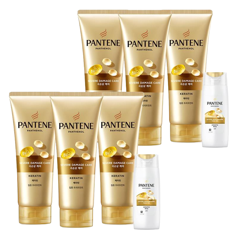 팬틴 케라틴 극손상케어 트리트먼트 220ml 3p + 샴푸 90ml 세트 28,920원