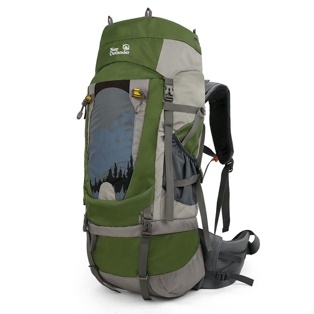 뉴아웃랜더 대형 마운틴 등산배낭 80L 방수커버 포함, 카키 77,900원