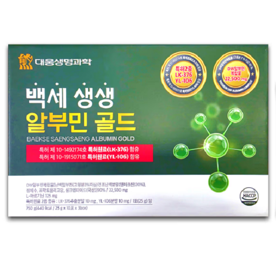 약국용 백세 생생 알부민 골드, 1개, 30회분 75,000원
