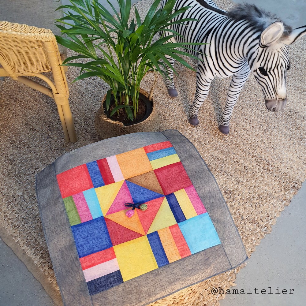 하마공방 색동 모시조각 전통 밥상보(사각) 7,000원