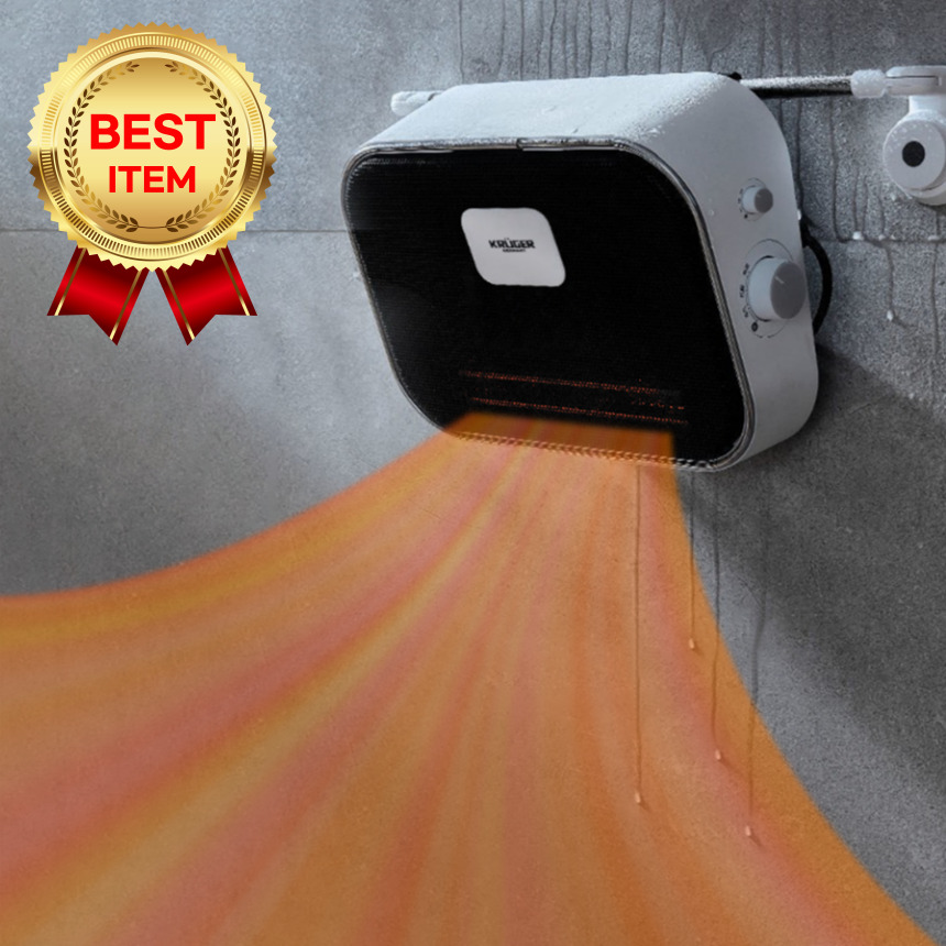 로즌 PTC 욕실 온풍기 무타공 벽걸이 3단 온도조절 가정용 난방기 61,800원