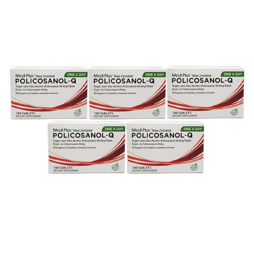 뉴질랜드 메디플러스 폴리코사놀Q 66.8mg 옥타코사놀, 5개, 180정 980,000원