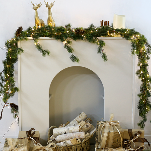 다우에프앤지 크리스마스 솔방울 가랜드 + 와이어 100구 전구 세트 53,260원