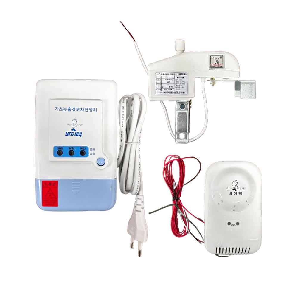바이텍 가스 누출 경보 차단기 LNG(도시가스) LPG(프로판가스)20A 25A 1회로 옥내용 가스 누설차단장치 VTS-1525B 53,900원