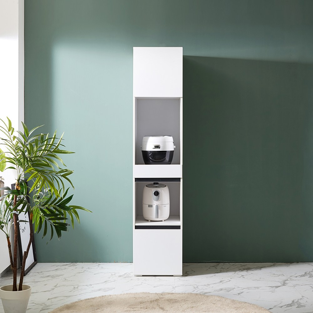 해해동동 LPM플랫 맥스 원서랍 오픈 렌지대 주방수납장 광폭 오븐장 전자렌지대 키큰 수납장 오브제 비스포크, 화이트 171,900원