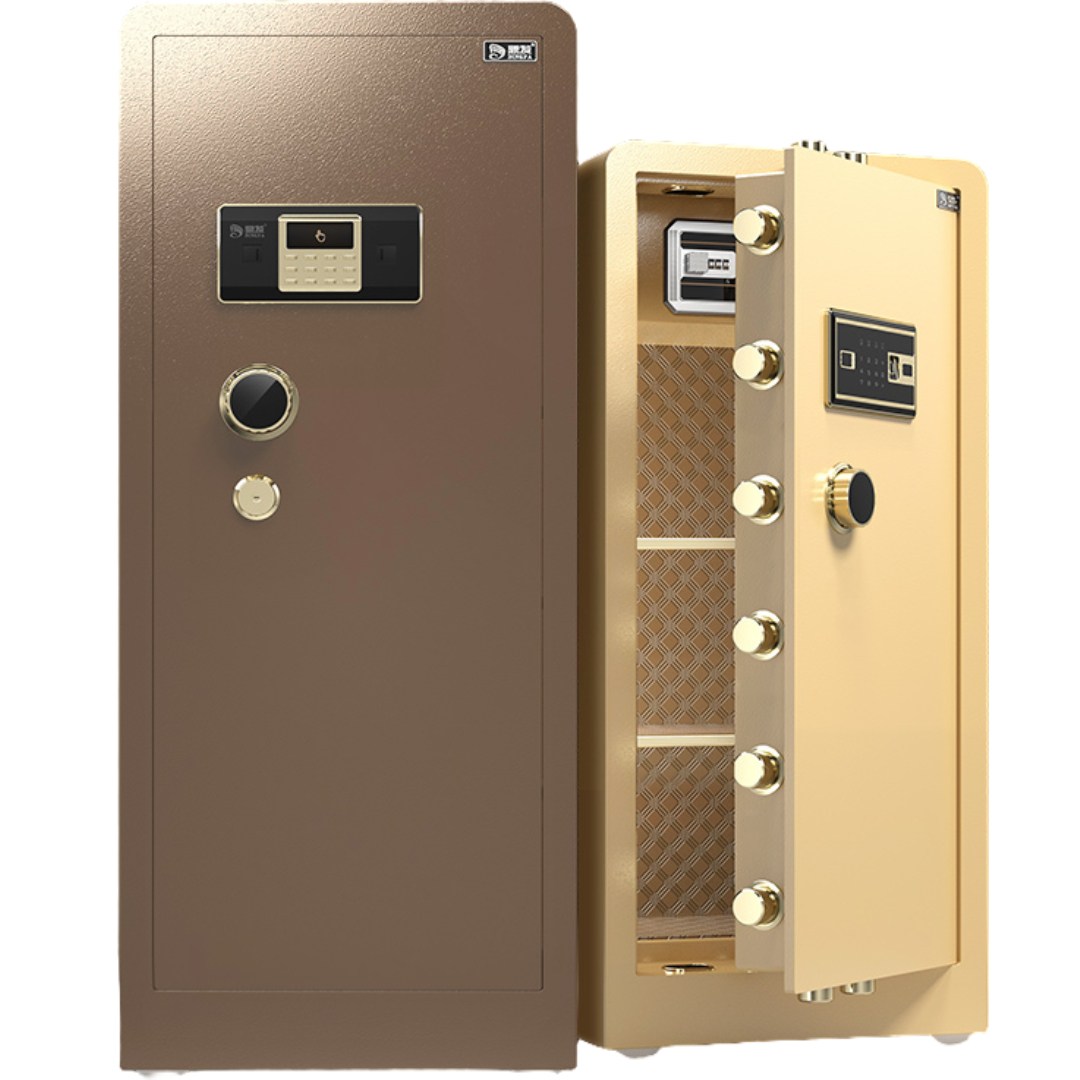 LOXERA 보안 금고 소형 가정용 미니 스마트 돈통 금전함 내화 대형 개인 비밀 사무용 금보관, 1개, 카페골드 420,000원