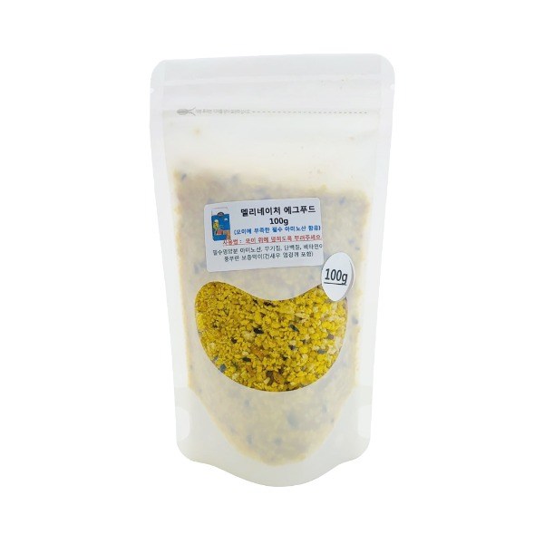 델리네이처 에그푸드 코뉴어 영양제 먹이 모이 단백질 모란 왕관 앵무새 필수 영양보충, 1개, 100g 2,300원