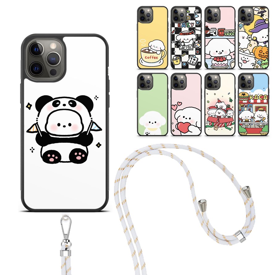 갤럭시A30 A31 A32 A33 A34 귀여운 푸들 강아지 목걸이 스트랩 범퍼 케이스 17,100원