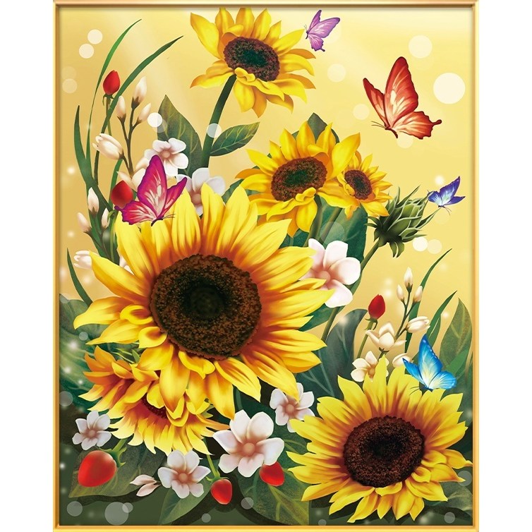 씨엘 보석십자수 개인소장용(작품용), 집들이 고급선물, 격이 다른 원터치 프리미엄액자 40*50cm 부엉이 해바라기, KS005-가화만사성, 1개 48,800원